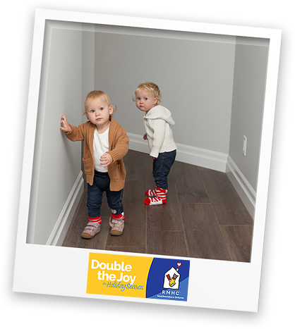 two chidren standing